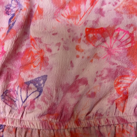 🦋 NWT! Butterfly Tiered Ruffle Crop Top - Picture 2 of 3